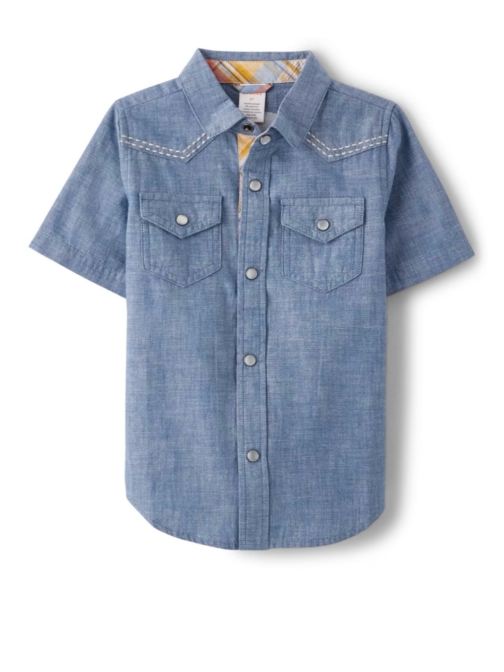 Gymboree Light Blue Short-Sleeve Chambray Button-Down Shirt